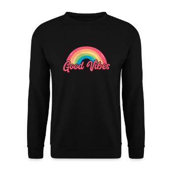 Hippie Peace Flower Power Amour Paix Cadeau - Sweat-shirt Unisexe - noir - Devant - Alina (178cm) & Michal (187cm)