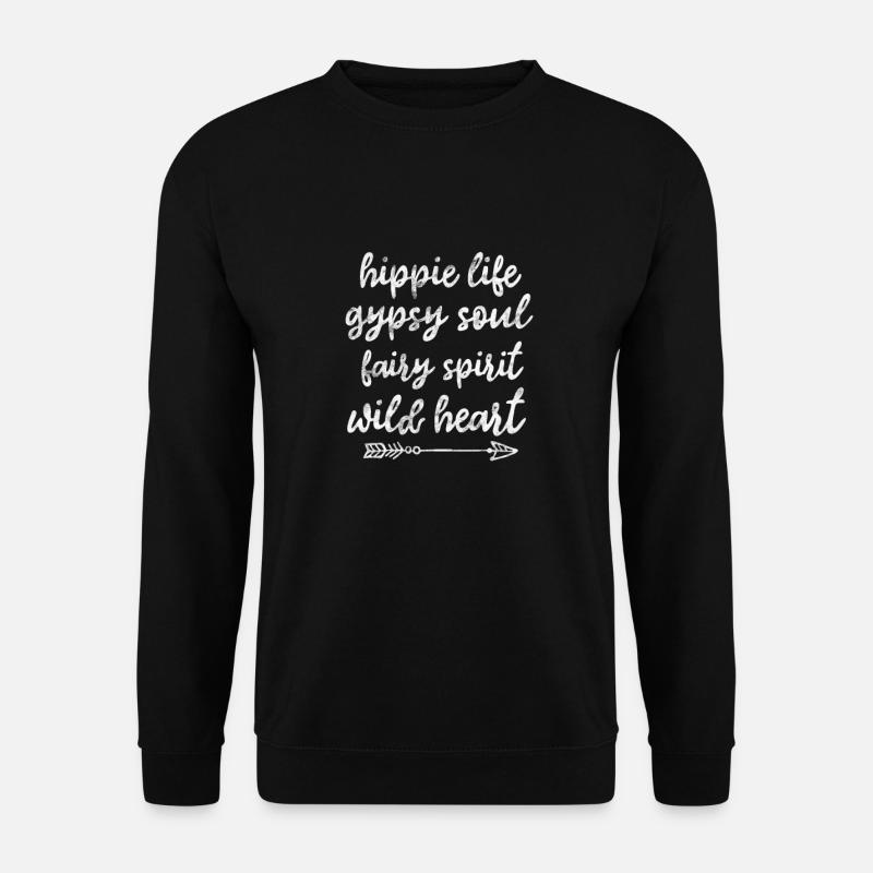 Hippie - Unisex Pullover - Schwarz