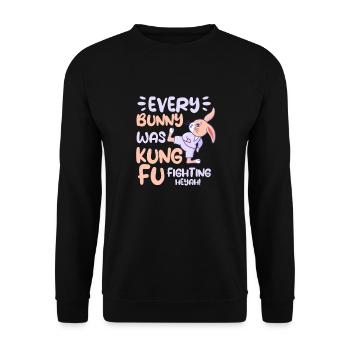 Kung Fu Kampfsport Kampfkunst Sport Geschenk - Unisex Pullover - Schwarz - Vorne - Alina (178cm) & Michal (187cm)