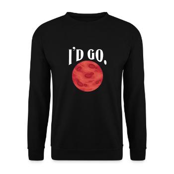 Mars Red Planet Space Astronaut Cadeau - Sweat-shirt Unisexe - noir - Devant - Alina (178cm) & Michal (187cm)