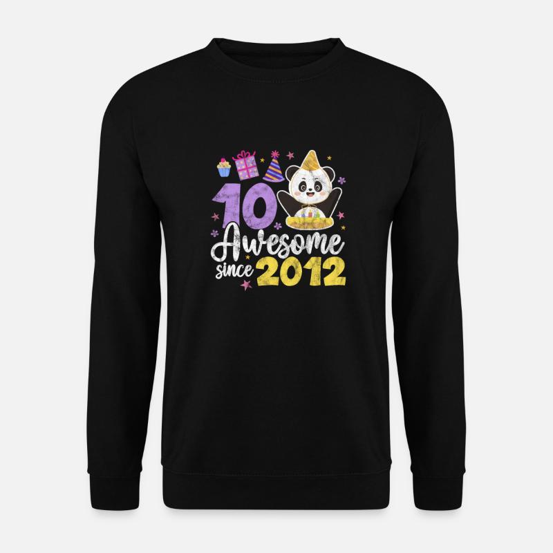 Panda 10th Birthday - Unisex Sweatshirt - black