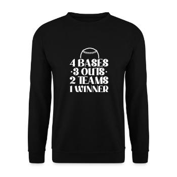 Softball Spieler Baseball Sport Pitcher Geschenk - Unisex Pullover - Schwarz - Vorne - Alina (178cm) & Michal (187cm)