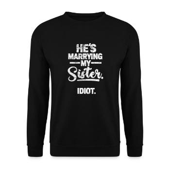 Brother - Unisex Sweatshirt - black - Front - Alina (178cm) & Michal (187cm)