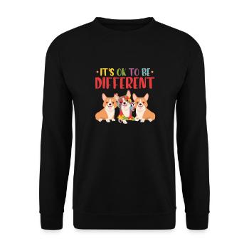 Corgi - Unisex Sweatshirt - black - Front - Alina (178cm) & Michal (187cm)