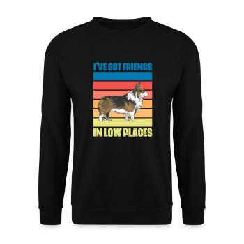 Corgi - Unisex Sweatshirt - black - Front - Alina (178cm) & Michal (187cm)