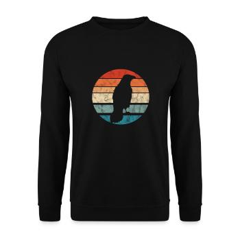 Raven - Unisex Sweatshirt - black - Front - Alina (178cm) & Michal (187cm)