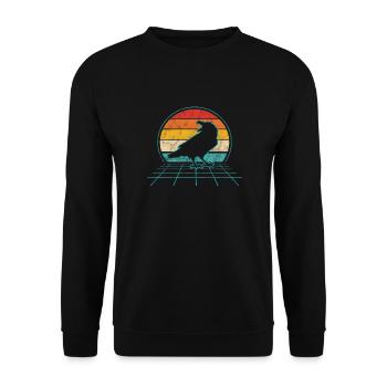 Raven - Unisex Sweatshirt - black - Front - Alina (178cm) & Michal (187cm)