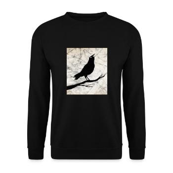 Raven - Unisex Sweatshirt - black - Front - Alina (178cm) & Michal (187cm)