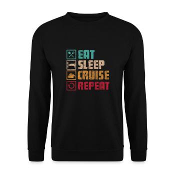 Cruise Cruise Ship Holiday Ship Gift - Unisex Sweatshirt - black - Front - Alina (178cm) & Michal (187cm)
