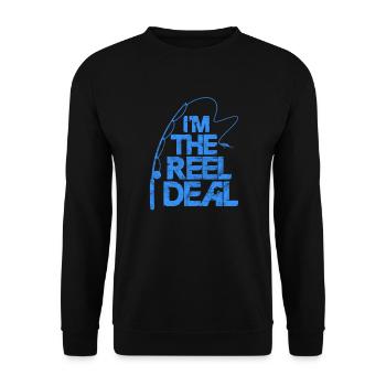Angler - Unisex Sweatshirt - black - Front - Alina (178cm) & Michal (187cm)