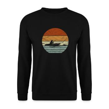Angler - Unisex Sweatshirt - black - Front - Alina (178cm) & Michal (187cm)