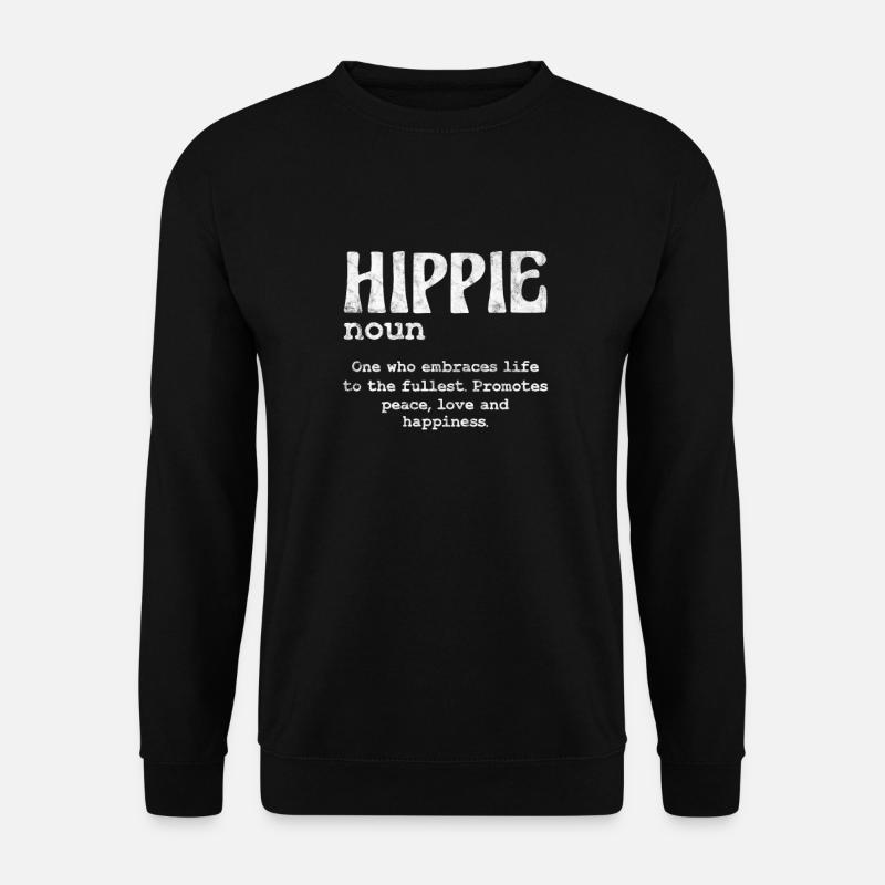 Hippie - Unisex Pullover - Schwarz