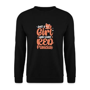 Panda Panda Bear Bear Animal Pandas Gift - Unisex Sweatshirt - black - Front - Alina (178cm) & Michal (187cm)