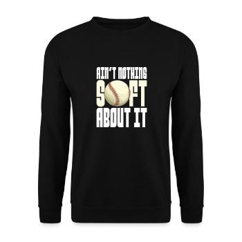 Softball Spieler Baseball Sport Pitcher Geschenk - Unisex Pullover - Schwarz - Vorne - Alina (178cm) & Michal (187cm)