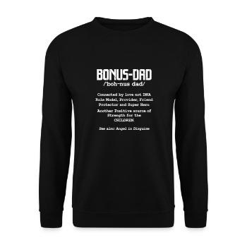 Beau-père Père Beau-père Papa Cadeau de fête des pères - Sweat-shirt Unisexe - noir - Devant - Alina (178cm) & Michal (187cm)