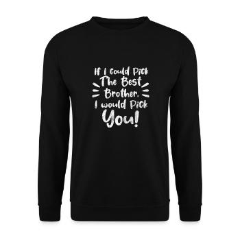 Brother - Unisex Sweatshirt - black - Front - Alina (178cm) & Michal (187cm)