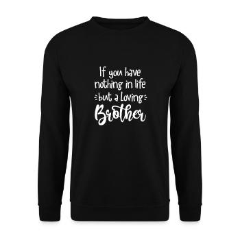 Big Brother Frère Sœur Cadeau - Sweat-shirt Unisexe - noir - Devant - Alina (178cm) & Michal (187cm)