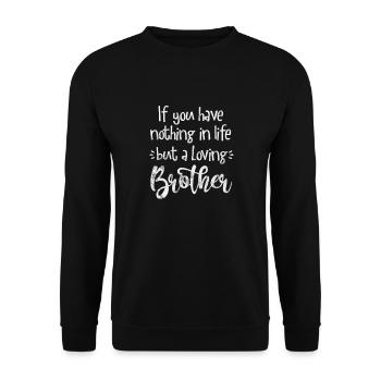 Brother - Unisex Sweatshirt - black - Front - Alina (178cm) & Michal (187cm)