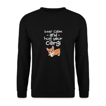 Welsh Corgi Dog Dog Dog Race Cadeau - Sweat-shirt Unisexe - noir - Devant - Alina (178cm) & Michal (187cm)