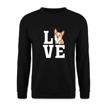 Corgi - Unisex Sweatshirt - black - Front - Alina (178cm) & Michal (187cm)