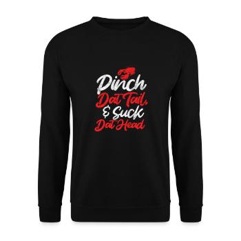 Languste Langusten Meeresfrüchte Krebs Geschenk - Unisex Pullover - Schwarz - Vorne - Alina (178cm) & Michal (187cm)