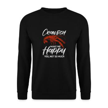 Languste Langusten Meeresfrüchte Krebs Geschenk - Unisex Pullover - Schwarz - Vorne - Alina (178cm) & Michal (187cm)