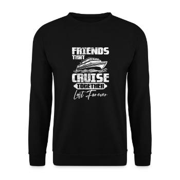 Cruise Cruise Ship Holiday Ship Gift - Unisex Sweatshirt - black - Front - Alina (178cm) & Michal (187cm)