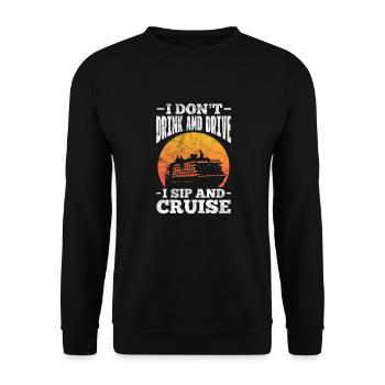 Cruise Cruise Ship Holiday Ship Gift - Unisex Sweatshirt - black - Front - Alina (178cm) & Michal (187cm)