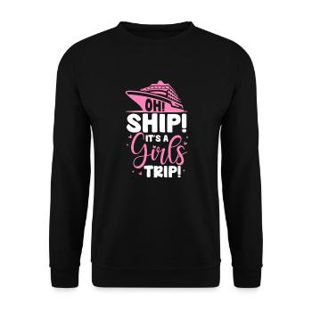 Kreuzfahrt - Unisex Pullover - Schwarz - Vorne - Alina (178cm) & Michal (187cm)