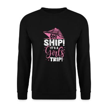 Cruise Cruise Ship Holiday Ship Gift - Unisex Sweatshirt - black - Front - Alina (178cm) & Michal (187cm)