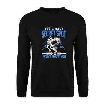 Angler - Unisex Pullover - Schwarz - Vorne - Alina (178cm) & Michal (187cm)