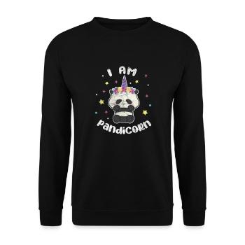 Panda - Sweat-shirt Unisexe - noir - Devant - Alina (178cm) & Michal (187cm)