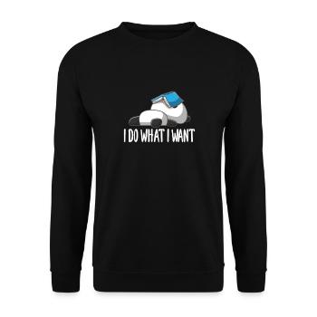 Panda Panda Bear Bear Animal Pandas Gift - Unisex Sweatshirt - black - Front - Alina (178cm) & Michal (187cm)