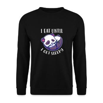 Panda Panda Bear Bear Animal Pandas Gift - Unisex Sweatshirt - black - Front - Alina (178cm) & Michal (187cm)