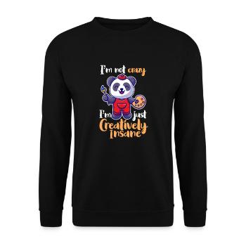 Panda Panda Bear Bear Animal Pandas Gift - Unisex Sweatshirt - black - Front - Alina (178cm) & Michal (187cm)