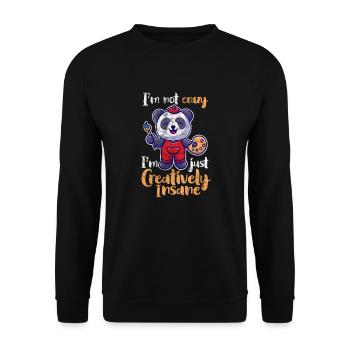 Panda - Sweat-shirt Unisexe - noir - Devant - Alina (178cm) & Michal (187cm)