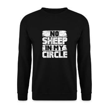 Schaf Schafe Bauernhof Tier Schafbock Geschenk - Unisex Pullover - Schwarz - Vorne - Alina (178cm) & Michal (187cm)