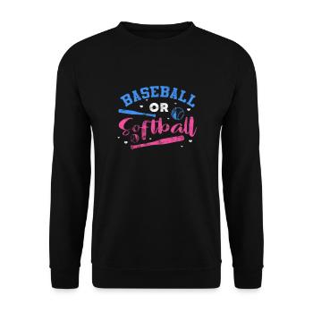 Softball Baseball Grossesse - Sweat-shirt Unisexe - noir - Devant - Alina (178cm) & Michal (187cm)