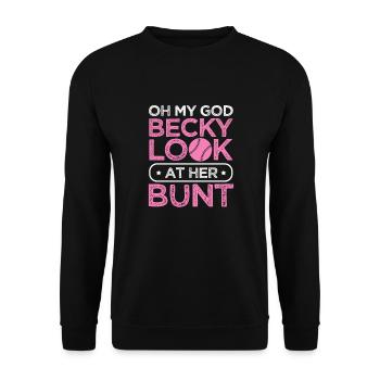 Joueur de softball Baseball Sport Pitcher Cadeau - Sweat-shirt Unisexe - noir - Devant - Alina (178cm) & Michal (187cm)