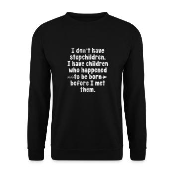 Stepfather - Unisex Sweatshirt - black - Front - Alina (178cm) & Michal (187cm)