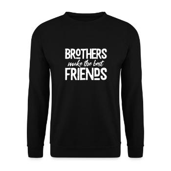 Big Brother Frère Sœur Cadeau - Sweat-shirt Unisexe - noir - Devant - Alina (178cm) & Michal (187cm)