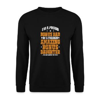 Stepfather - Unisex Sweatshirt - black - Front - Alina (178cm) & Michal (187cm)