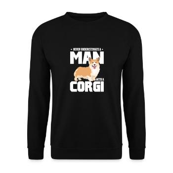 Corgi - Unisex Sweatshirt - black - Front - Alina (178cm) & Michal (187cm)