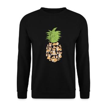 Welsh Corgi Dog Dog Dog Race Cadeau - Sweat-shirt Unisexe - noir - Devant - Alina (178cm) & Michal (187cm)