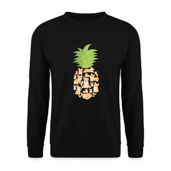 Corgi - Unisex Pullover - Schwarz - Vorne - Alina (178cm) & Michal (187cm)