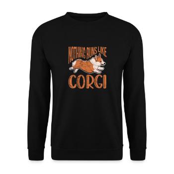 Welsh Corgi Dog Dog Dog Race Cadeau - Sweat-shirt Unisexe - noir - Devant - Alina (178cm) & Michal (187cm)