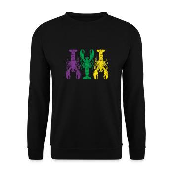 Languste Langusten Meeresfrüchte Krebs Geschenk - Unisex Pullover - Schwarz - Vorne - Alina (178cm) & Michal (187cm)