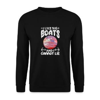 Cruise Cruise Ship Holiday Ship Gift - Unisex Sweatshirt - black - Front - Alina (178cm) & Michal (187cm)