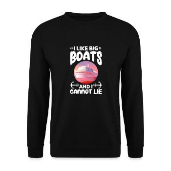 Kreuzfahrt - Unisex Pullover - Schwarz - Vorne - Alina (178cm) & Michal (187cm)