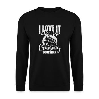 Cruise Cruise Ship Holiday Ship Gift - Unisex Sweatshirt - black - Front - Alina (178cm) & Michal (187cm)